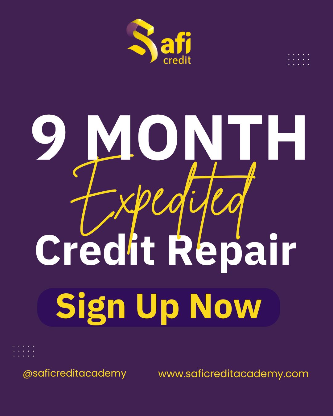 9 Month EXPEDITED Credit Repair